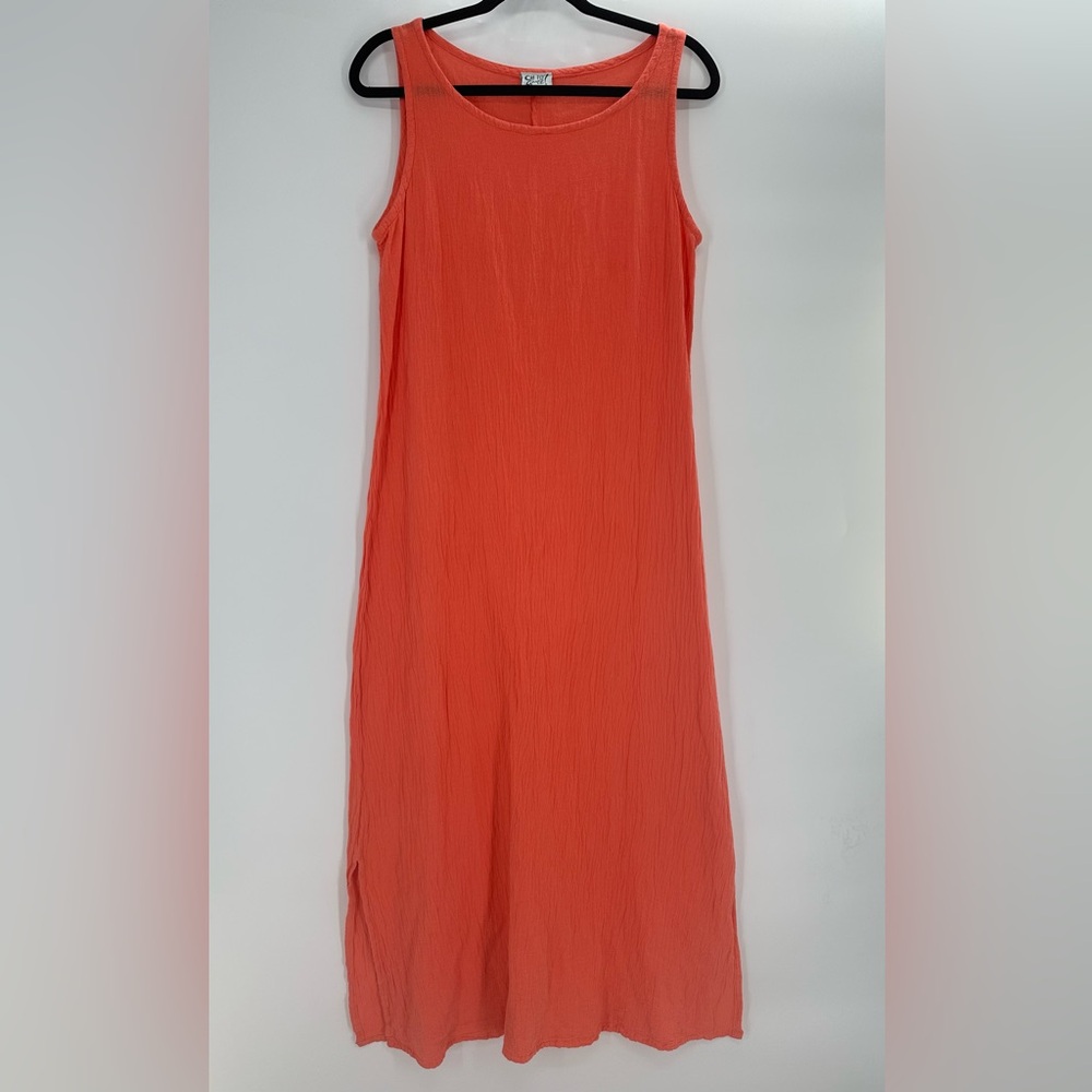 Oh My Gauze Coral Maxi Dress Gauze Cotton Size 1 S/M Lightweight Travel Beachy